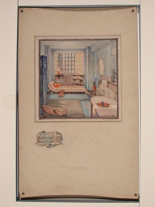 Interior perspective showing a room in Chelsea Cloisters, England