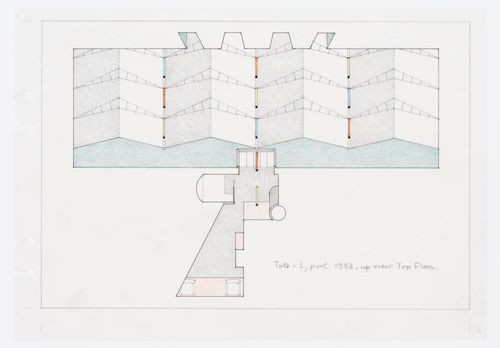 Tate Gallery Liverpool, Liverpool, England: worm's-eye axonometric view of top floor