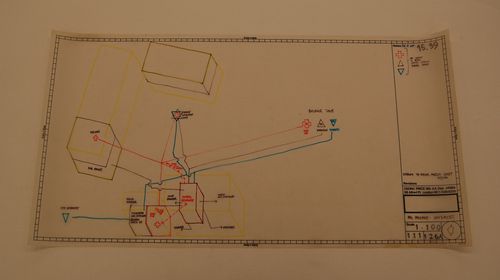 McAppy: PAL (Personal Aid Location) package overlay for axonometric showing linkages (Angel Court site)