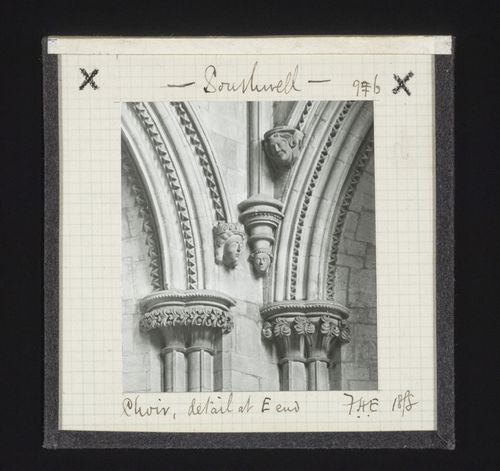 Detail view of east end of choir of Southwell Minster, Southwell, Nottinghamshire, England