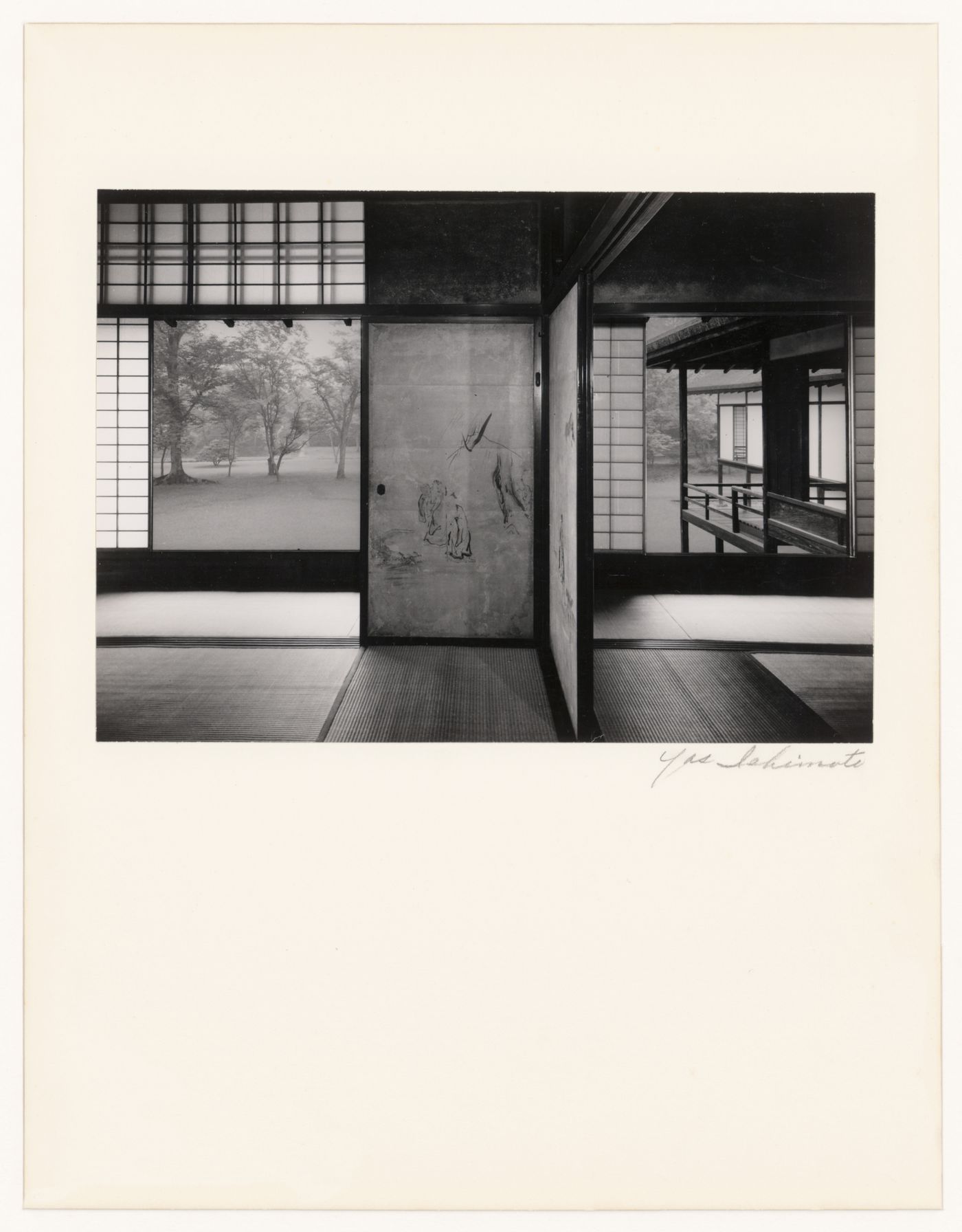 The New Palace and Lawn Seen from the Middle Shoin, Katsura Palace, Japan