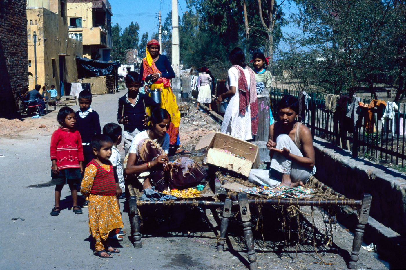 View of street with inhabitants used for the Human Settlement Training Package "Package 1: Planning guidelines"