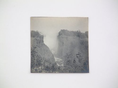 View of Victoria Falls waterfall, Zambezi River, crossing the border between Victoria Falls, Zimbabwe and Livingstone, Zambia
