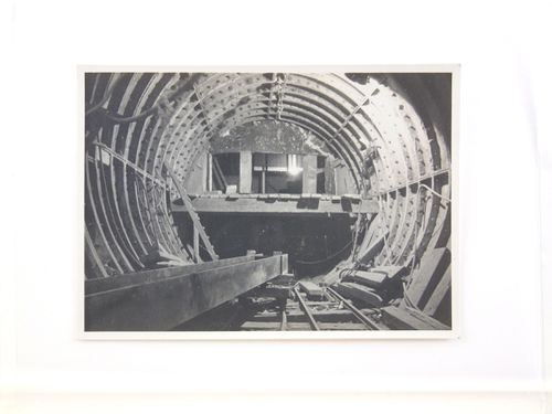 View of construction of underground Readwall Tunnel, London, United Kingdom