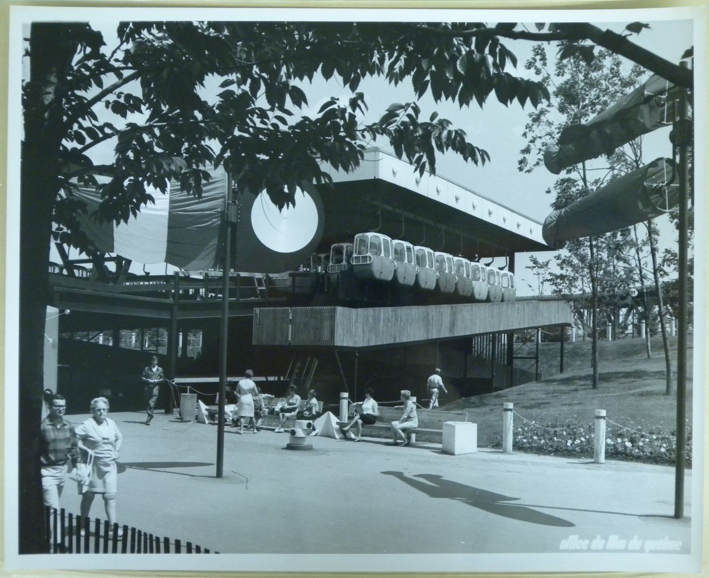 View of the sky ride platform at La Ronde, Expo 67, Montréal, Québec