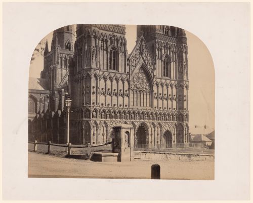 View of west front of Lichfield Cathedral, Lichfield, England