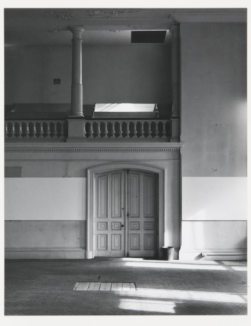View of city council chamber, fourth floor, Old City Hall, Boston, Massachusetts, United States
