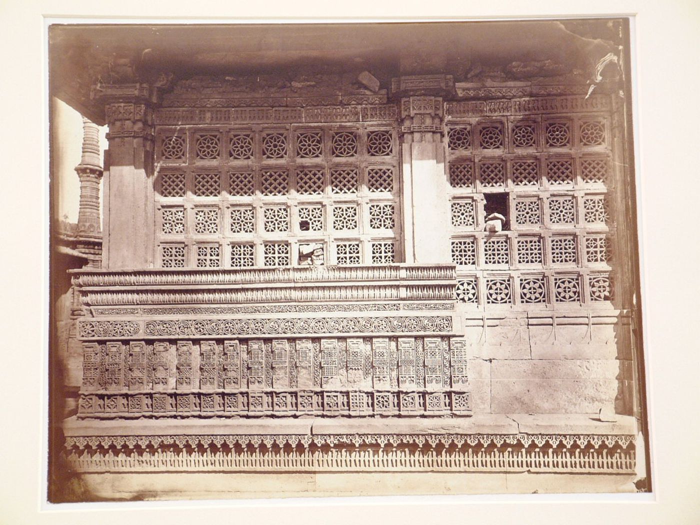 Partial view of a façade of Rani Sipri's Tomb, Ahmadabad, India