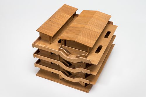 Migrant housing : study model of proposed migrant housing showing potential architectural modifications
to improve living conditions while remaining subject to identical economical restrictions