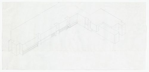 Axonometric drawing for Henry Moore Sculpture Centre, Art Gallery of Ontario, Stage I Expansion, Toronto