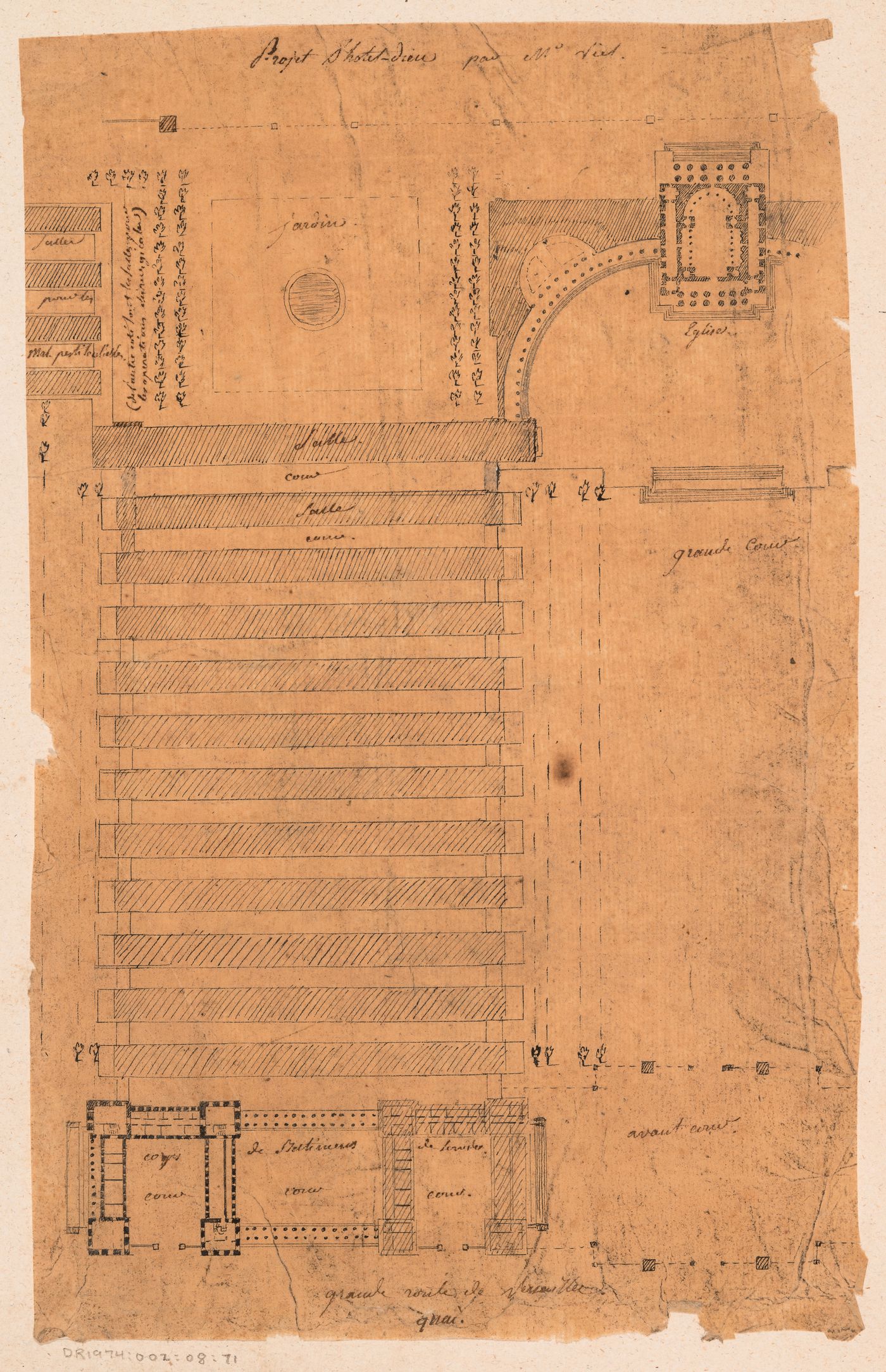 Hôtel-Dieu, Paris: Site plan