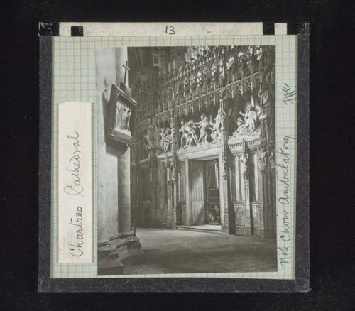 View of north choir ambulatory of Cathédrale de Chartres, Chartres, Eure-et-Loir, France