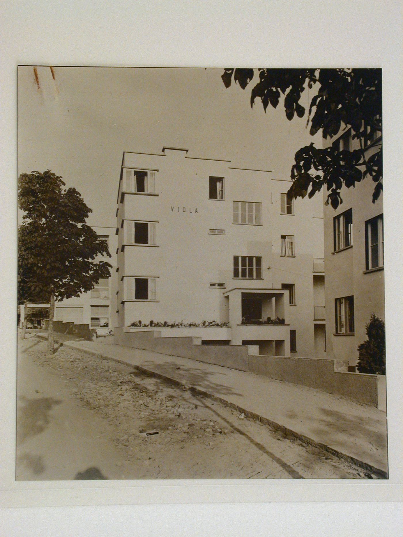 View of Lazenské sanatorium showing the Viola boarding house, Bila ctvrt', Luhacovice, Czechoslovakia (now Czech Republic)