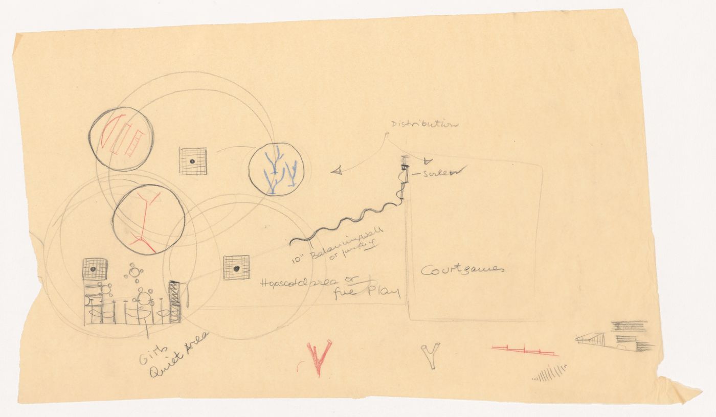 Sketches for Earl's Court Children's Home, St. Clair Gardens, Vancouver, British Columbia