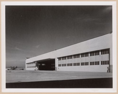 View of the principal façade of the Flight Hangar, Consolidated Aircraft Corporation Assembly Plant, New Orleans, Louisiana