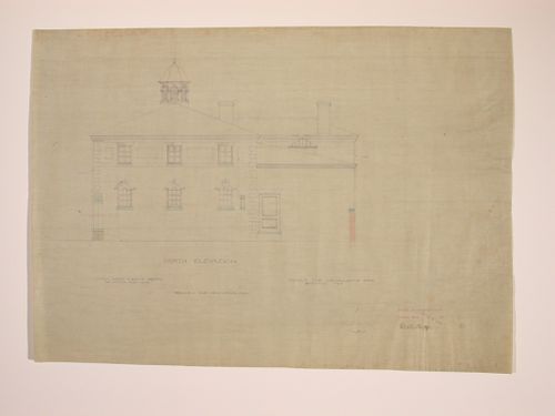 North elevation of the stable for Charles H. Williams at 690 Delaware Avenue, Buffalo, New York
