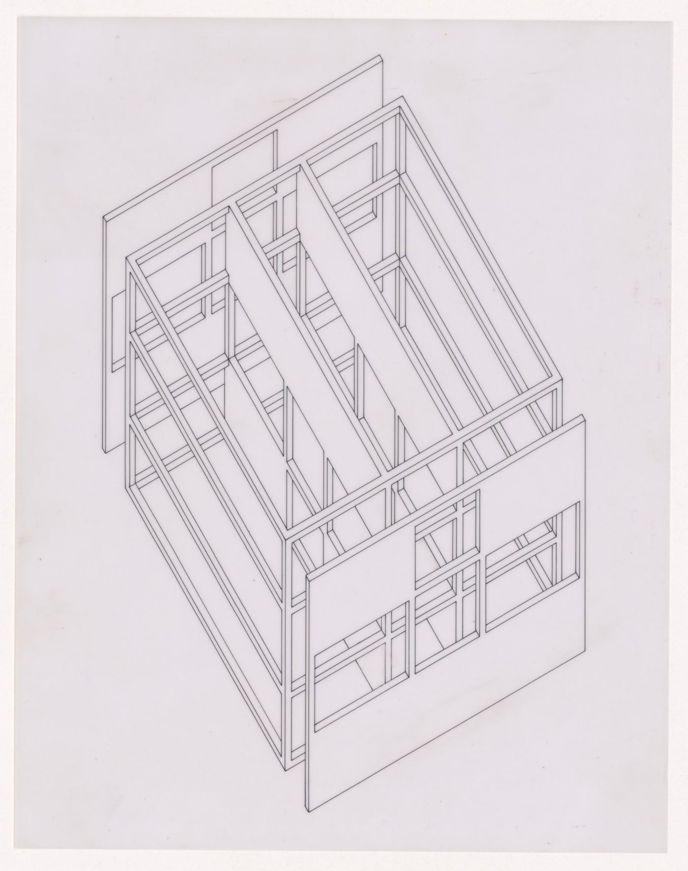 Axonometric for House IV, Falls Village, Connecticut