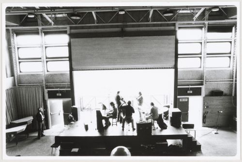 Inter-Action Centre: view of main hall/theatre, with electric doorway half opened