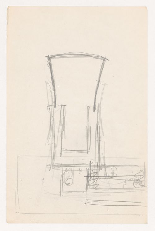 Sketch plan for an auditorium for Illinois Institute of Technology