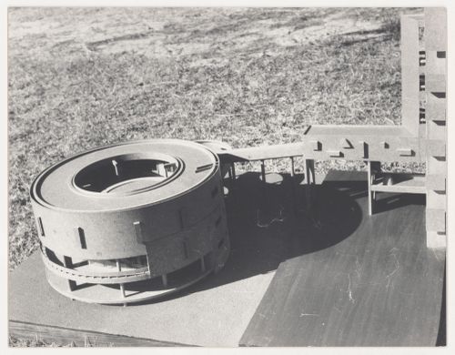 View of the model for the cafeteria of the Medical Research Institute (Post Graduate Institute for Medical Research), Sector 12, Chandigarh, India