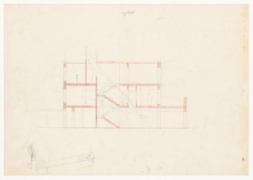 Sketch section for Casa Fernando Machado [Fernando Machado house], Porto, Portugal
