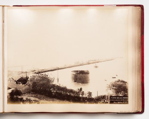 View of the Forth Bridge under construction, Firth of Forth, Scotland, United Kingdom