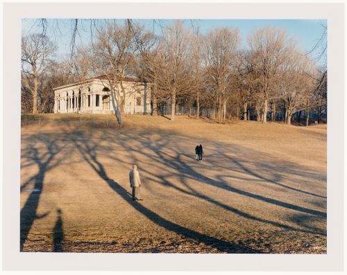 Viewing Olmsted: View of The Long Meadow, looking at the Tennis House, Prospect Park, Brooklyn, New York City, New York