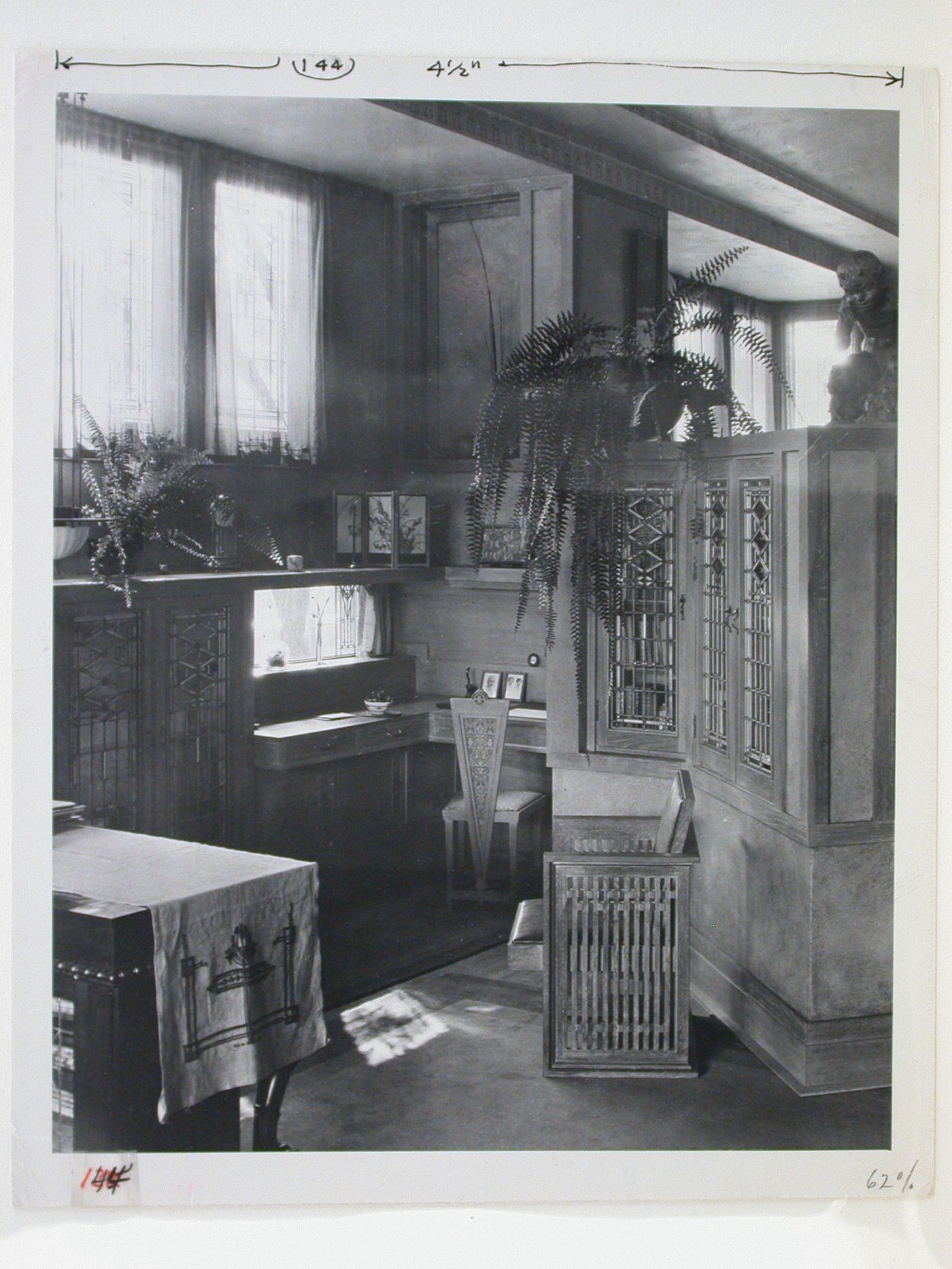 Writing nook, Edna S. Purcell House, Minneapolis, Minnesota, 1913