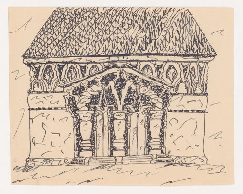 Front elevation of a visionary project for a chapel