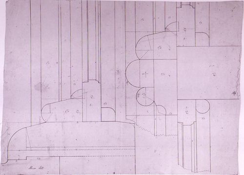 Sections for window mouldings for Notre-Dame de Montréal
