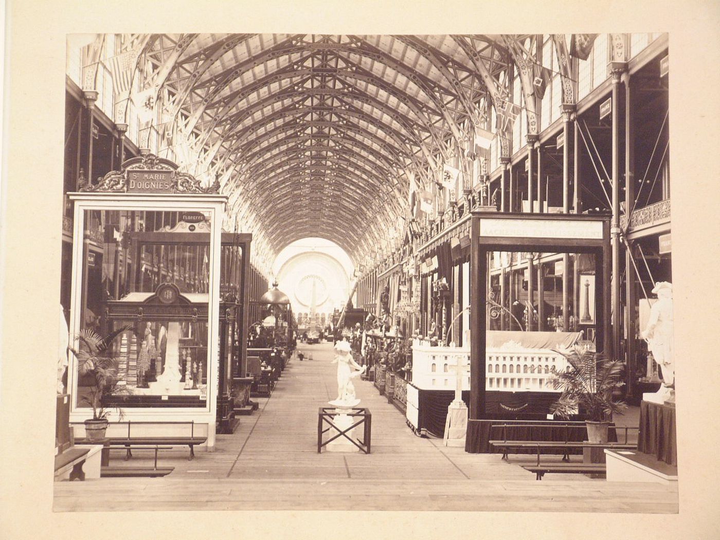 Interior view of Exhibition hall, London, England