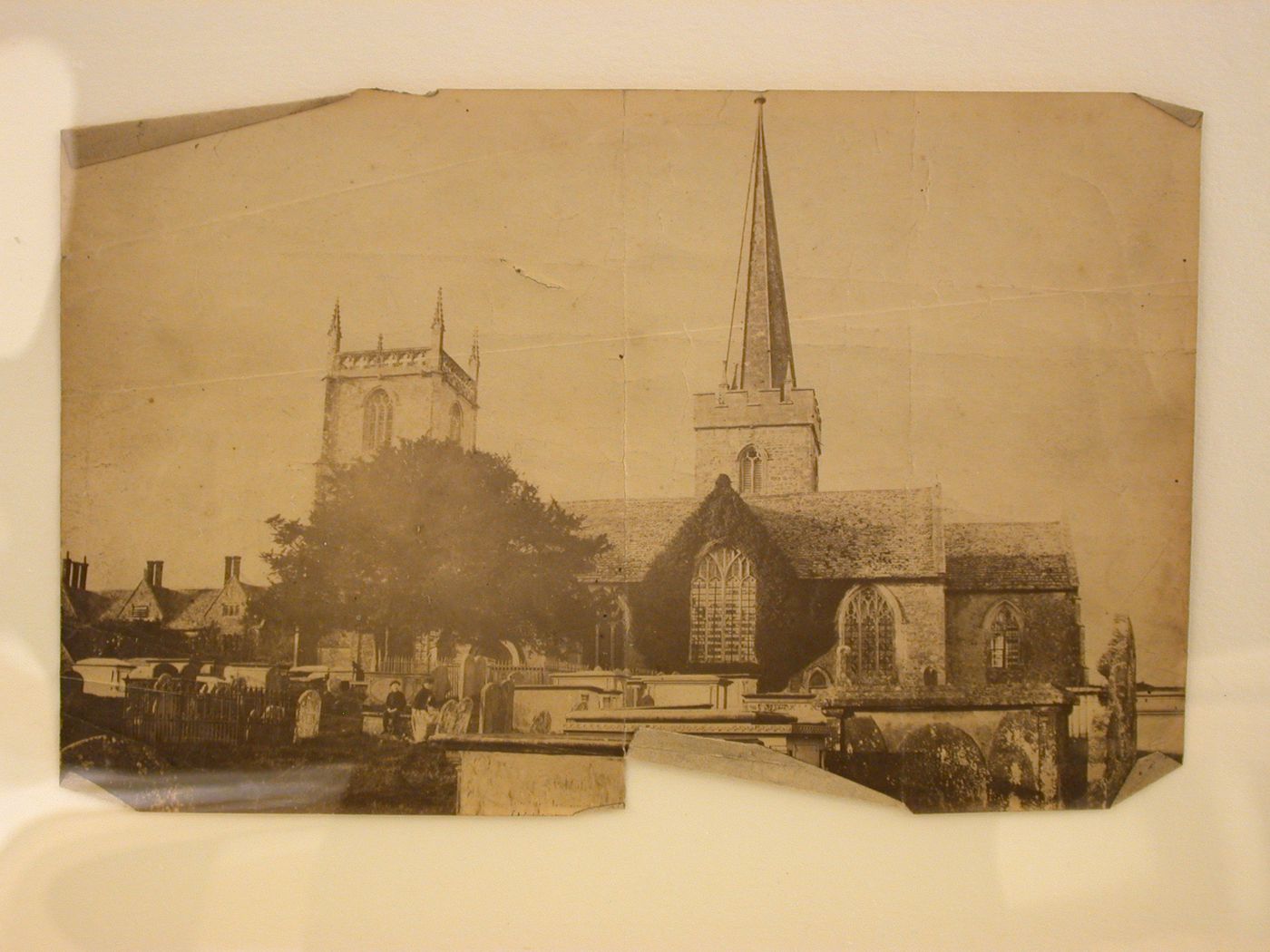 View of the Church of St. Mary's showing its cemetery, Purton, near Swindon, Wiltshire, England