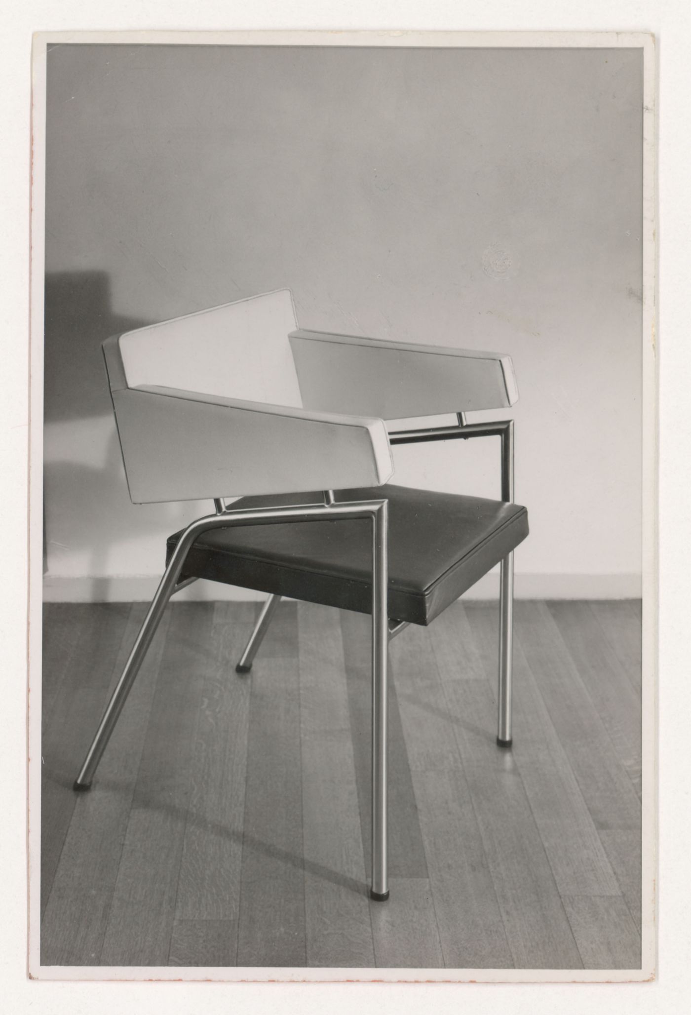 View of an armchair designed by J.J.P. Oud for the Central Savings Bank, Rotterdam, Netherlands