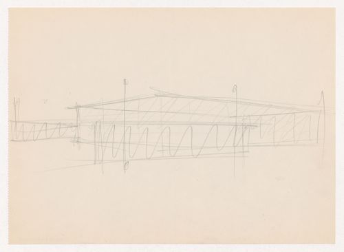 Interior perspective sketch for Museum for a Small City