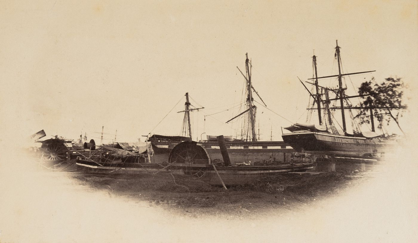 View of sailboats, Calcutta, India