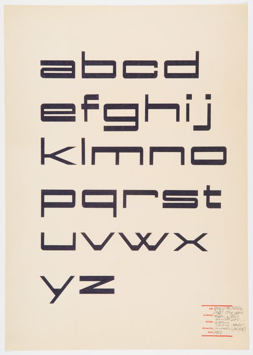 Print showing the font will be projected onto a wall of the House of the Future, Daily Mail Ideal Homes Exhibition, London, England