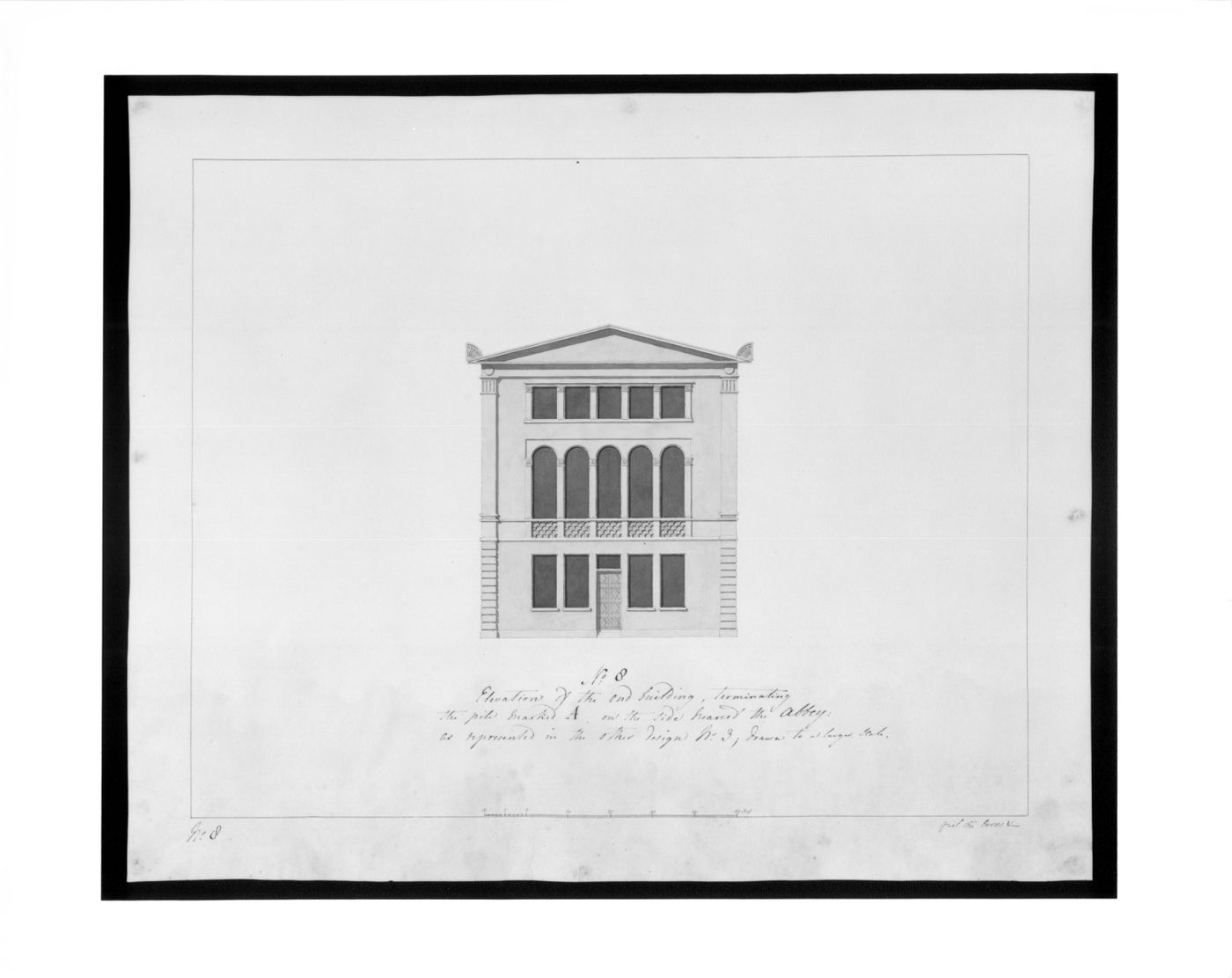 Broad Sanctuary, Westminster- elevation of the end bldg.