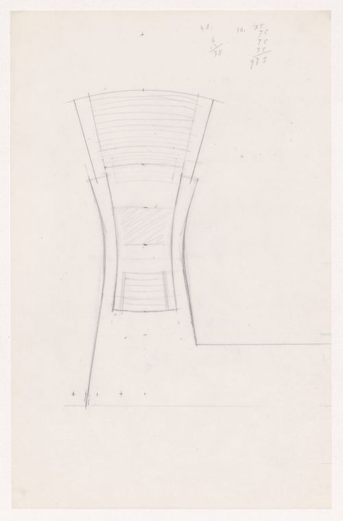 Sketch plan for an auditorium for Illinois Institute of Technology