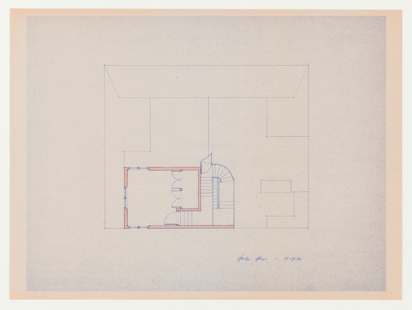Third floor plan for the Hanks-Paré Residence, Tuxedo Park, New York