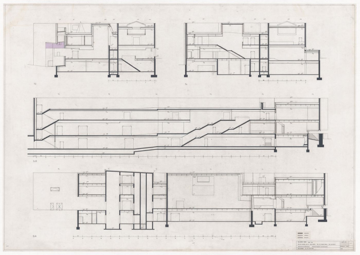 Sections for Centro Galego de Arte Contemporânea, Santiago de Compostela, Spain