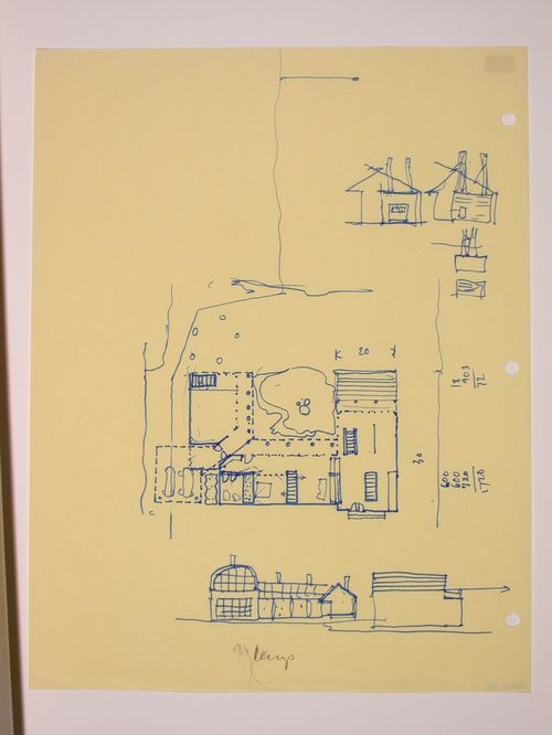 The Nofamily House - plan, facade &interior elevation