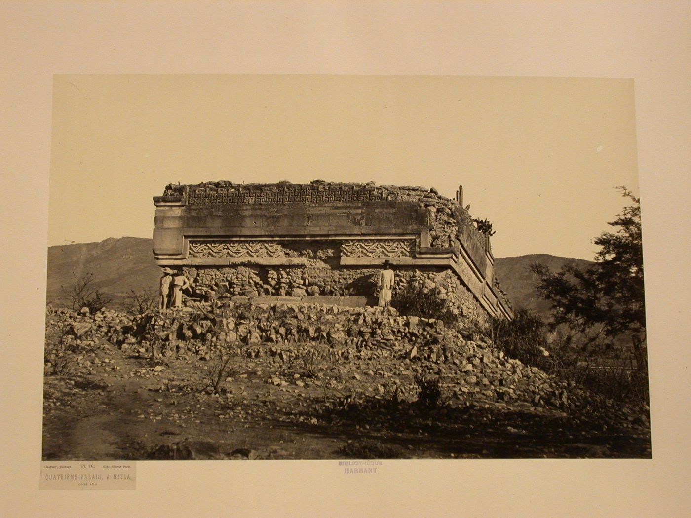 View of the south façade of the Fourth Palace, Mitla, Mexico