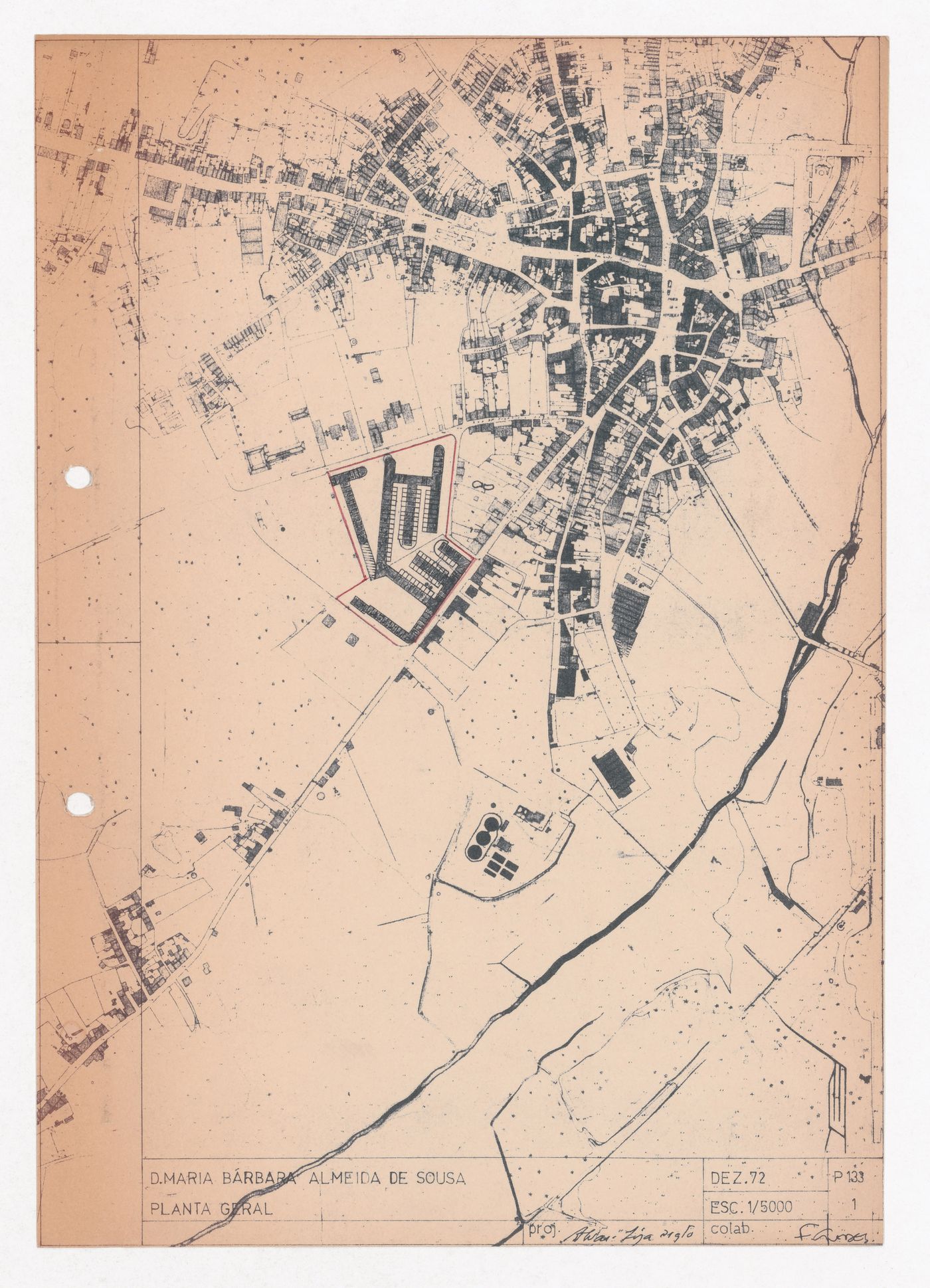 Site plan for Loteamento Bárbara de Sousa, Ovar, Portugal