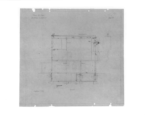 Dr Rabe House, Zwenkau - Section -Blatt 9 (with annotations)