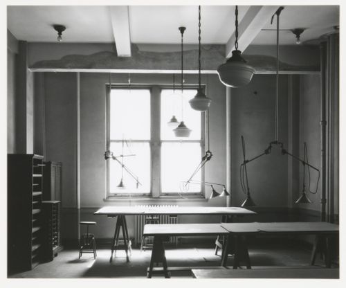 View of engineer's room, annex, Old City Hall, Boston, Massachusetts, United States