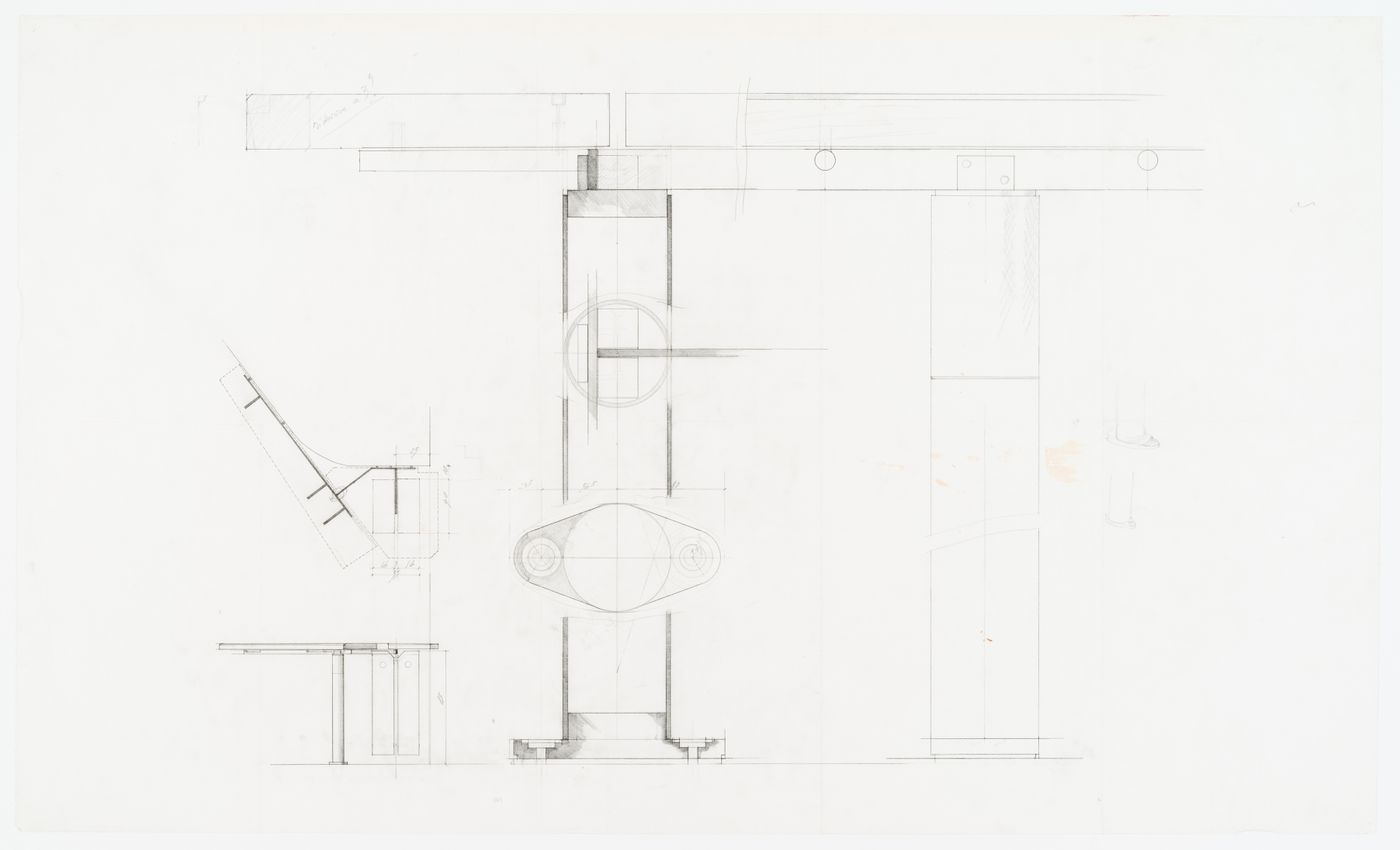 Detail of table/counter in the kitchen for Casa Insinga, Milan, Italy