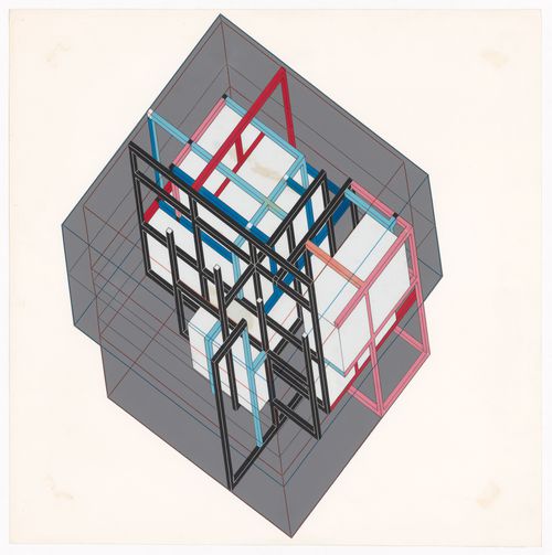 House VI, Cornwall, Connecticut: axonometric