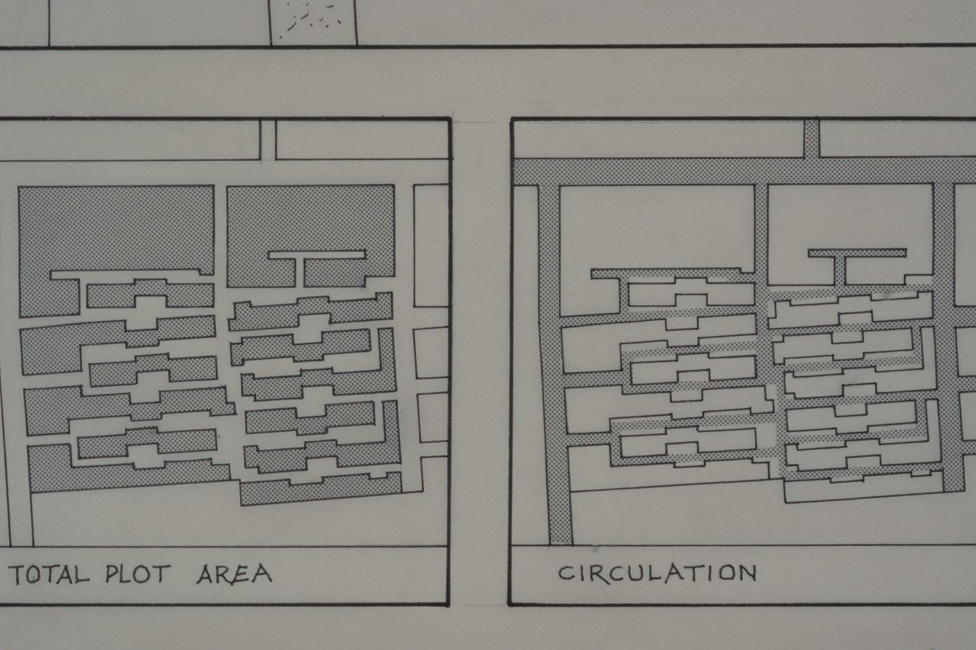 Site plan showing total plot area and circulation for the Aranya Housing Project, Indore, India