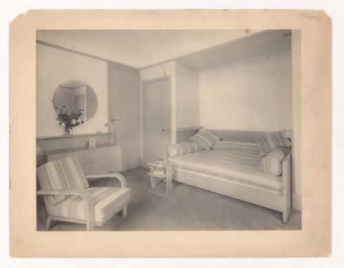 Interior view of an unidentified appartment, perhaps Villennes-sur-Seine, France