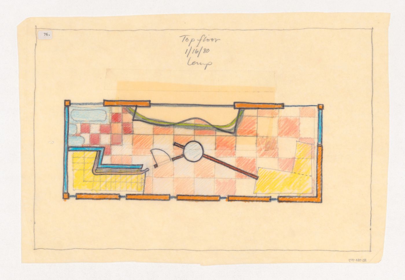 Plan of the top floor for Nofamily House